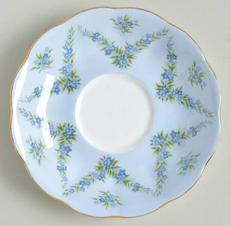 Blue Taffeta Saucer for Footed Cup