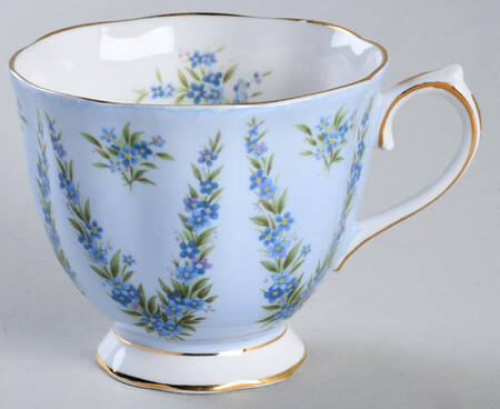 Blue Taffeta Footed Cup