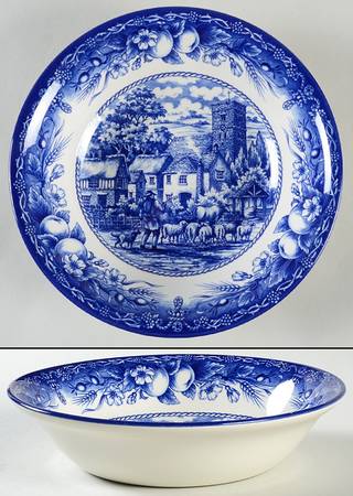 Herdsman, The (Blue) 9" Round Vegetable Bowl