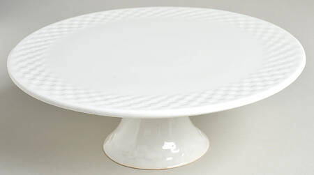 Basketweave 9" Diameter Pedestal Cake Stand