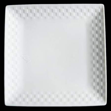 Basketweave Square Appetizer Plate