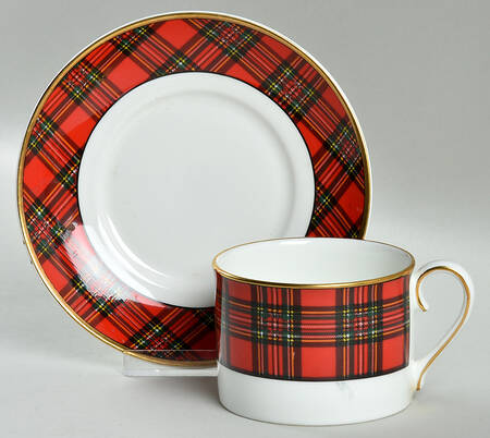 Royal Stewart Flat Cup & Saucer Set