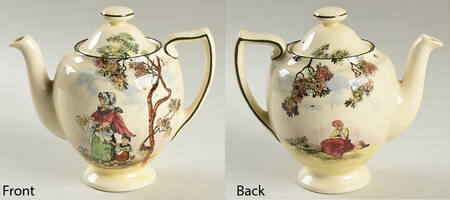 Old English Scenes Teapot & Lid