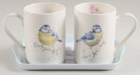 Wrendale Designs Cylindrical Mugs(MUGCY3&4) & Melamine Tray(TR8MM4)