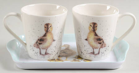 Wrendale Designs (S/2) Flared Mug (MUGF2)& 9" Melmaine Tray(TREM92)