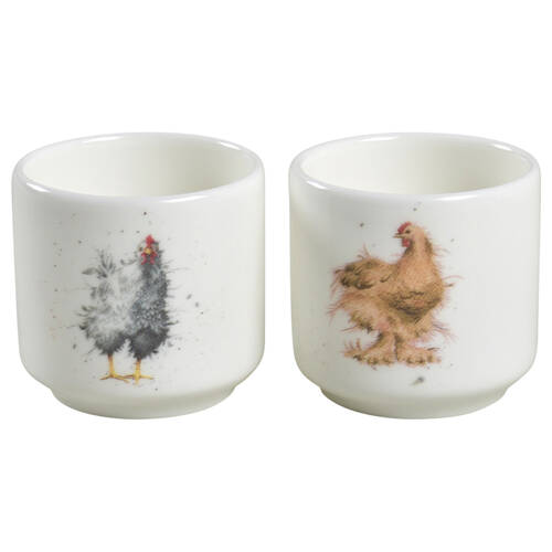 Wrendale Designs (Set of 2) Single Egg Cups (EGGM1 & EGGM2) by Royal Worcester