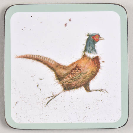 Wrendale Designs Square Corkback Coaster by Royal Worcester