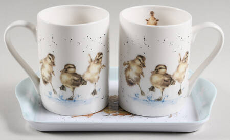 Wrendale Designs Cylindrical Mugs (2 MUGCY5) & Melamine Tray (TR8MM5)