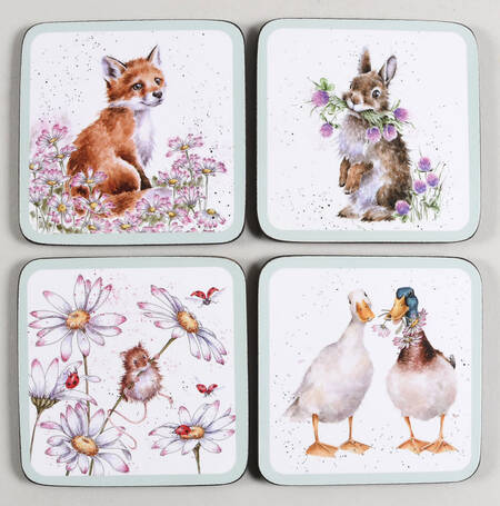 Wrendale Designs Square Corkback Coaster - Set of 4