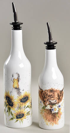 Wrendale Designs Oil & Vinegar Jars with Drizzle Spouts