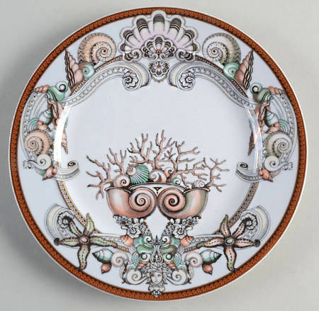 Les Etoiles de la Mer Salad Plate with 25th Anniversary Backstamp