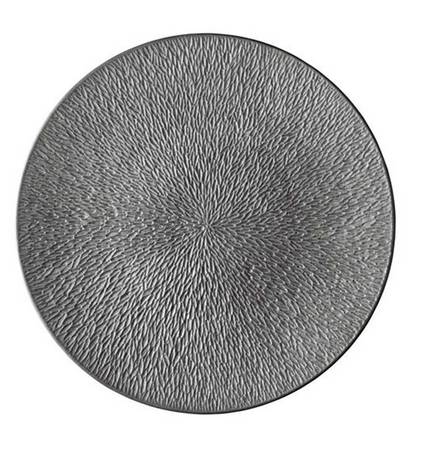 Mineral Irise Dark Grey 12" Round Buffet Plate