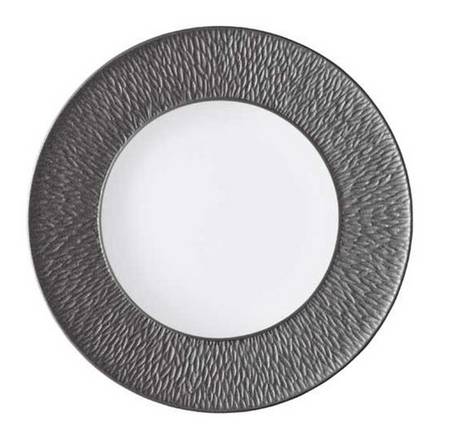 Mineral Irise Dark Grey 12" Round Buffet Plate