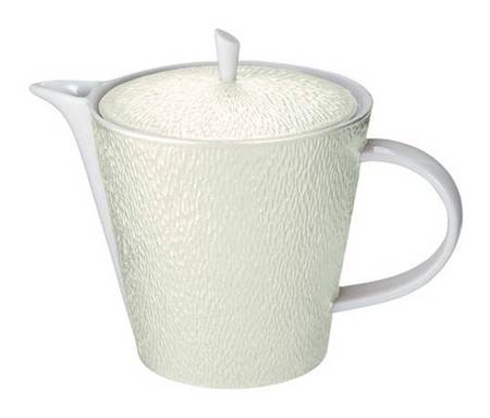 Mineral Irise Shell White Tea/Coffee Pot & Lid