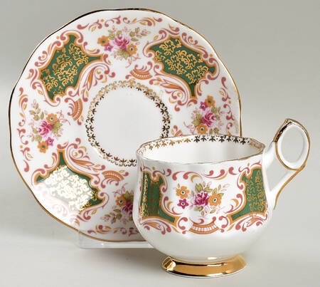 RIA116 Footed Cup & Saucer Set by Rosina-Queens