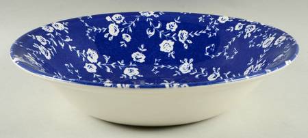 Blue Chintz 10" Round Serving Bowl