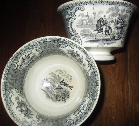 Sardinia Black Footed Cup & Saucer Set w/No Handle
