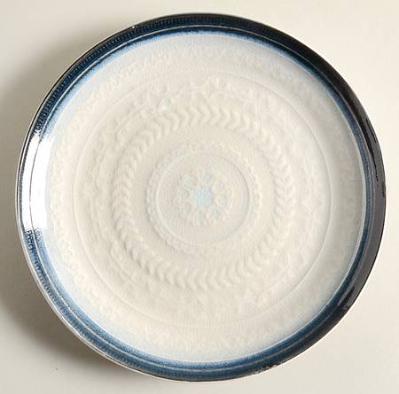Kenza Eggshell-Black Salad Plate