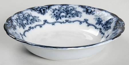 Rose (Flow Blue, No Trim) by Ridgway (Ridgways)