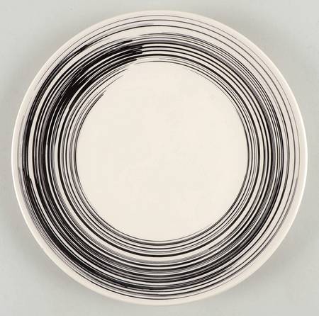 Black Swish Salad Plate