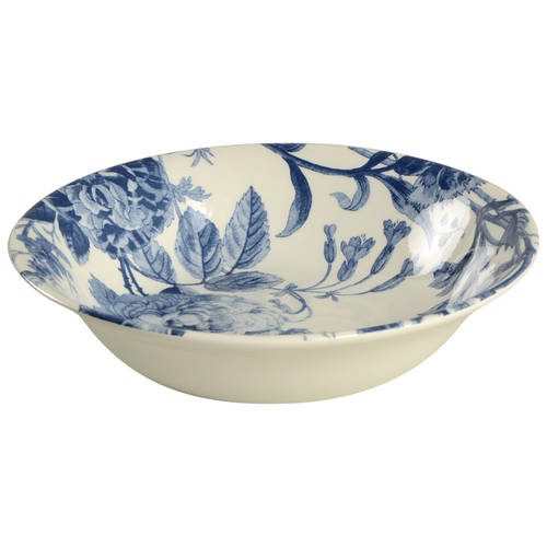Floral Weave Blue 9" Round Serving Bowl