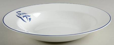 Willow (Blue Trim) Large Rim Soup Bowl