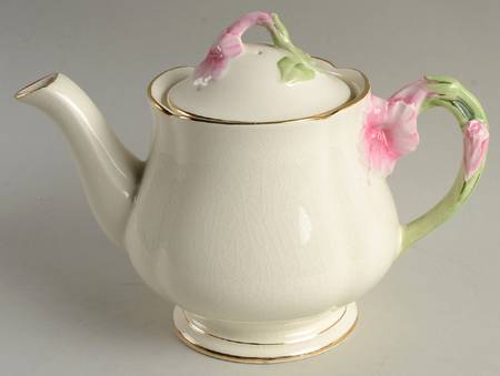 Hibiscus Cream Small Teapot & Lid