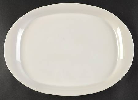 Round and Square Orange 14" Oval Serving Platter