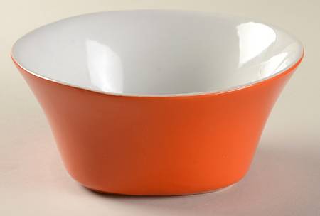 Round and Square Orange Coupe Cereal Bowl