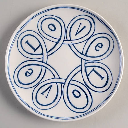 Blue Love Salad/Dessert Plate