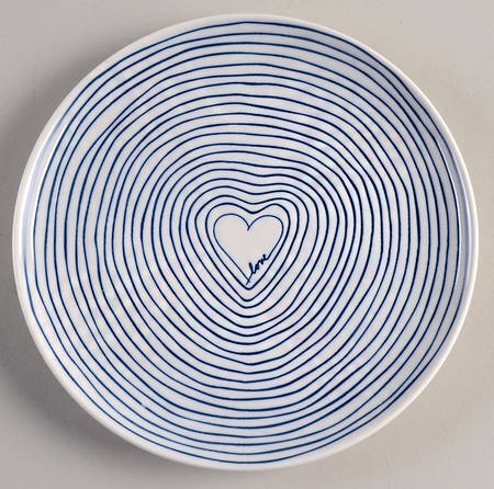 Blue Love Salad/Dessert Plate