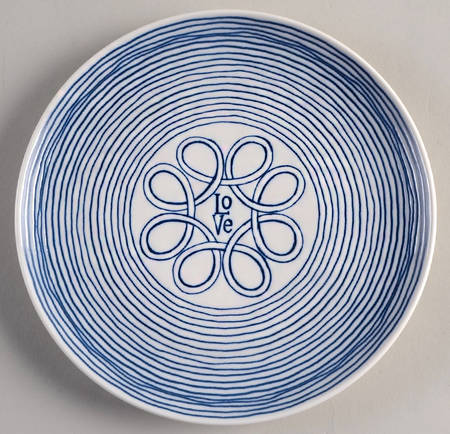 Blue Love Salad/Dessert Plate