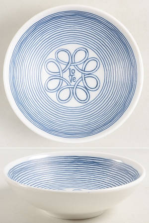 Blue Love Fruit/Dessert (Sauce) Bowl