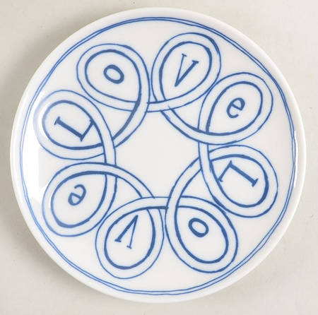 Blue Love Appetizer Plate