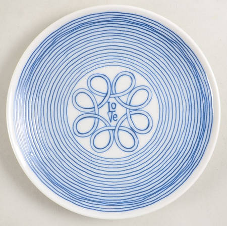 Blue Love Appetizer Plate