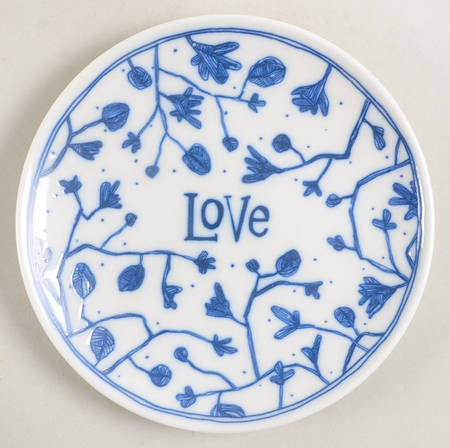 Blue Love Appetizer Plate