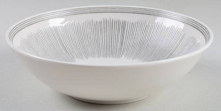 Charcoal Grey Lines Soup/Cereal Bowl