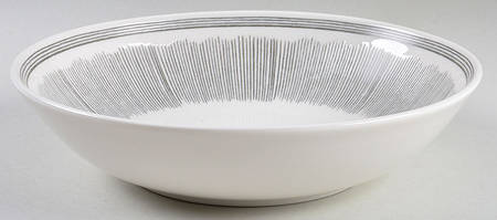 Charcoal Grey Lines 9" Individual Pasta Bowl