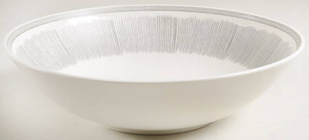 Charcoal Grey Lines 11" Round Serving Bowl