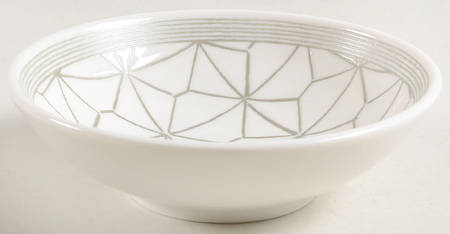 Charcoal Grey Lines Fruit/Dessert (Sauce) Bowl