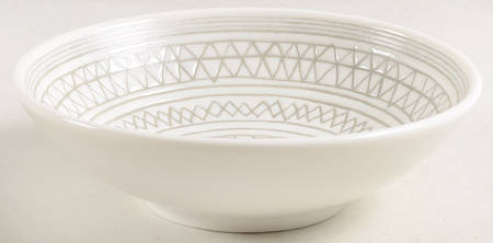 Charcoal Grey Lines Fruit/Dessert (Sauce) Bowl