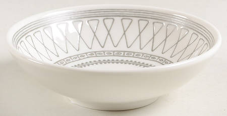 Charcoal Grey Lines Fruit/Dessert (Sauce) Bowl