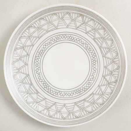 Charcoal Grey Lines Dessert/Pie Plate