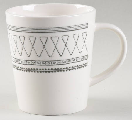 Charcoal Grey Lines Mug