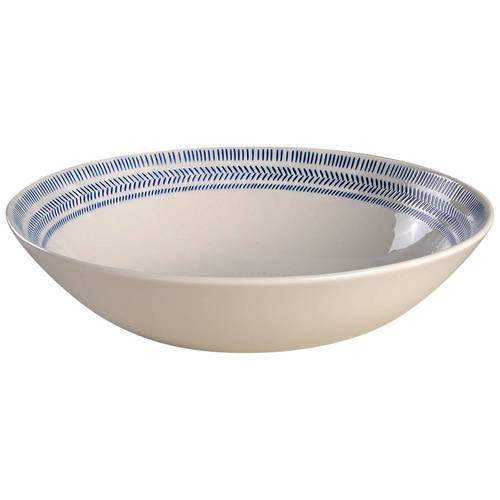 Cobalt Blue Chevron 11" Round Serving Bowl