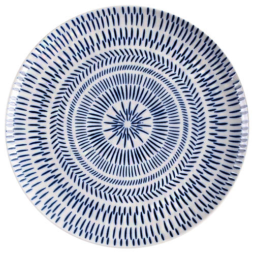 Cobalt Blue Chevron Salad Plate - Set of 4