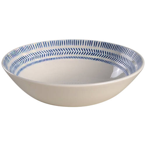 Cobalt Blue Chevron Soup/Cereal Bowl - Set of 4