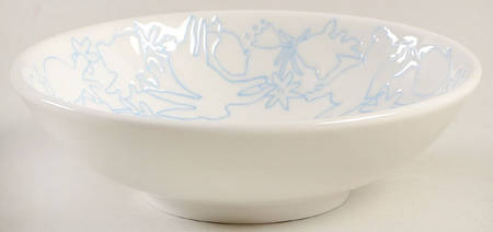 Polar Blue Dots Accent Soup/Cereal Bowl