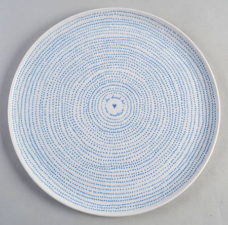 Polar Blue Dots 12" Chop Plate (Round Platter)