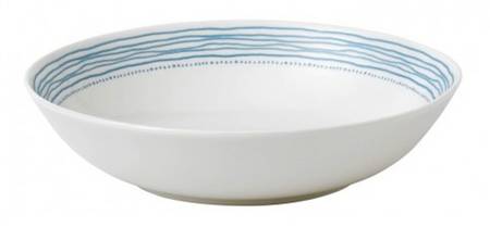 Polar Blue Dots 9" Individual Pasta Bowl